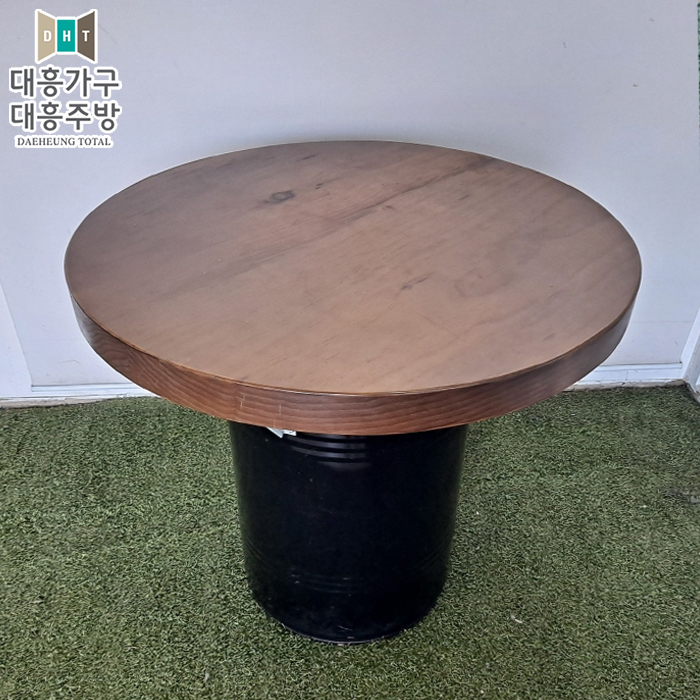 원형 통나무 대포상 테이블 (750파이)